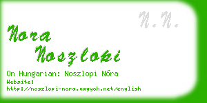 nora noszlopi business card